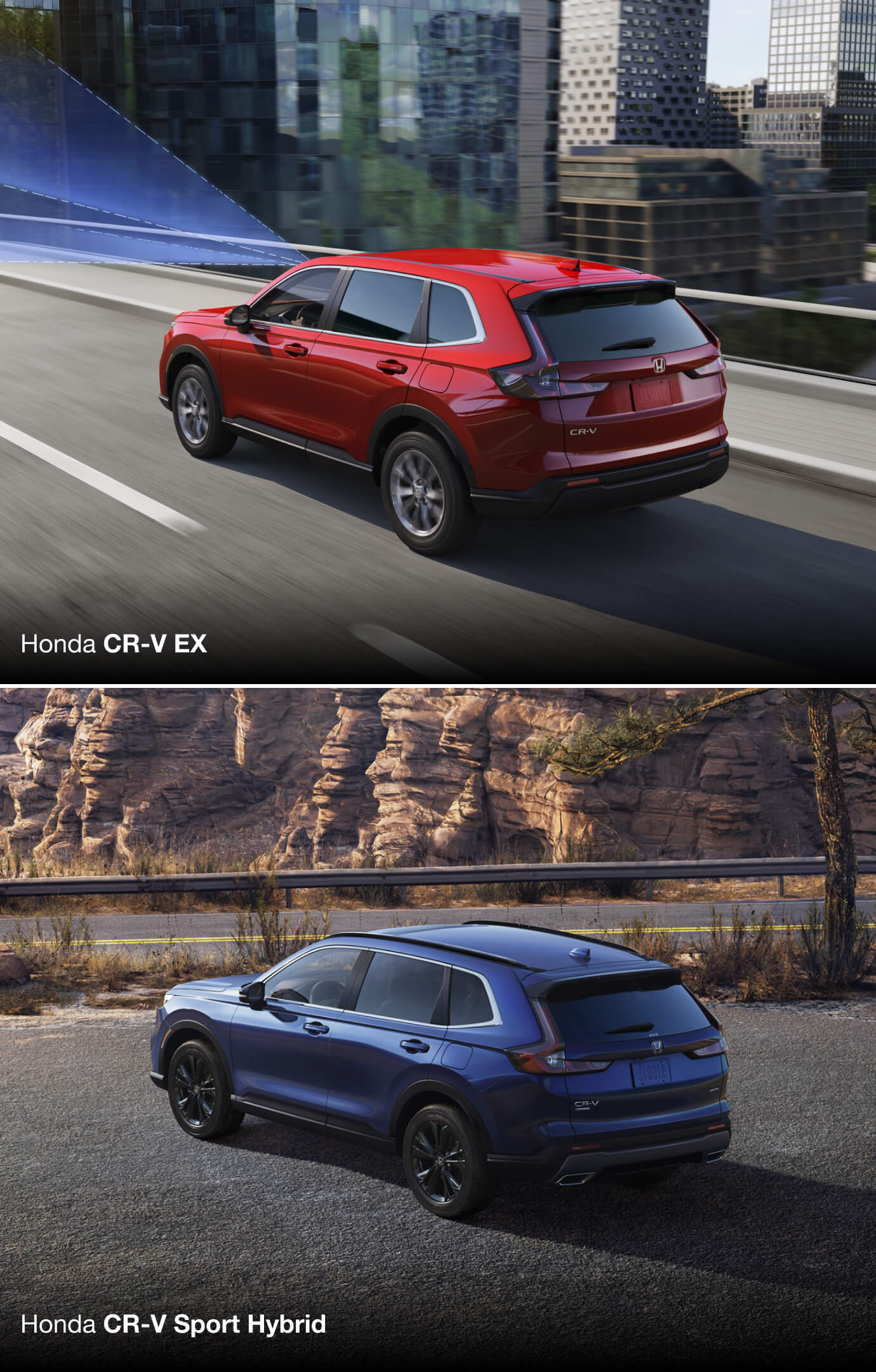 collage image of a Honda CR-V Honda CR-V Hybrid