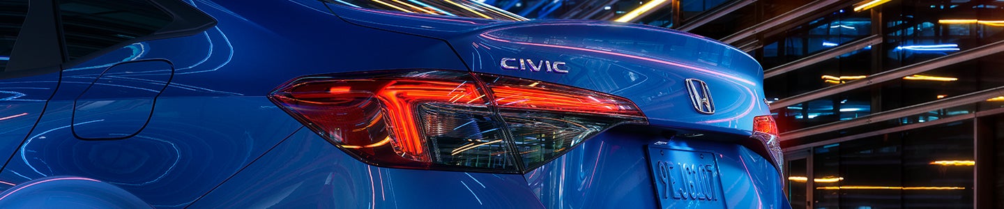image of a back view of a Honda Civic Sedan